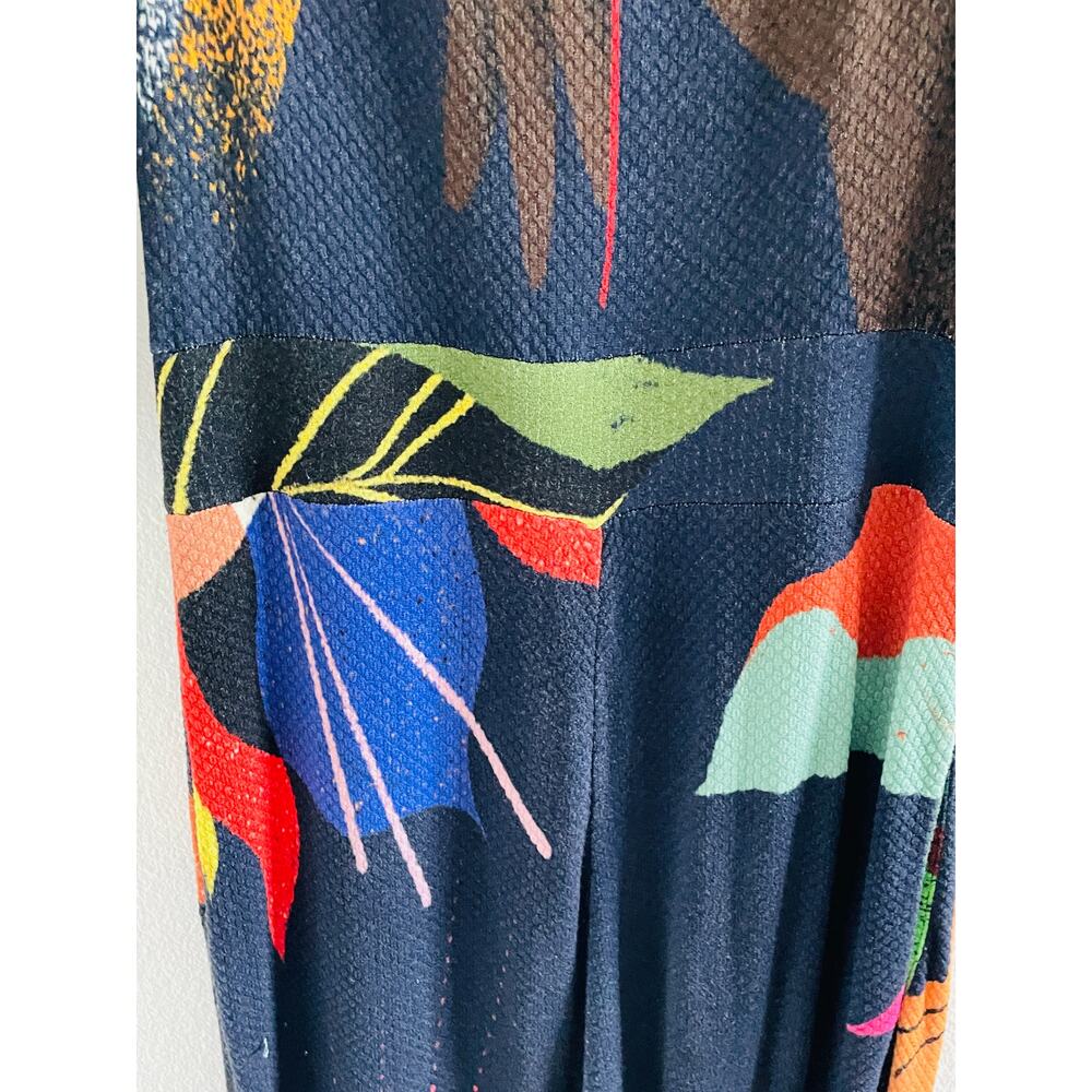 Farm Rio Anthropologie Jumpsuit XS Petite Off Shoulder Wide Leg - Picture 6 of 9
